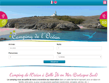 Tablet Screenshot of camping-ocean-belle-ile.com